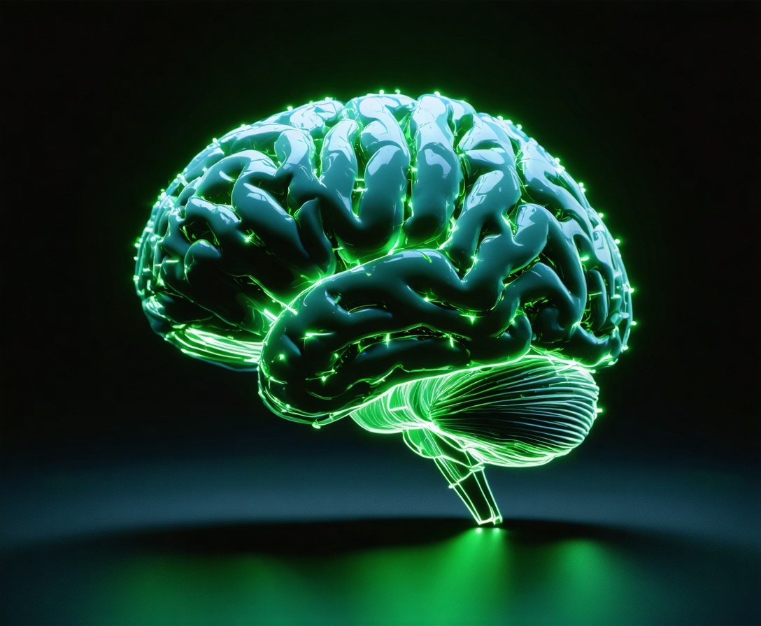 Leuchtendes neuronales Netzwerk als Symbol für KI-Exzellenz